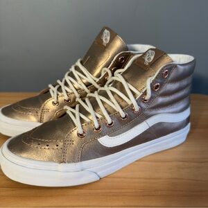 Vans Off The Wall SK8-Hi Size 7M 8.5W Sneaker Shoes Rose Gold 721277